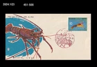 Marine Life,Sea Food,Crayfish,shrimp,Wildlife,Japan 1966 FDC,Cover
