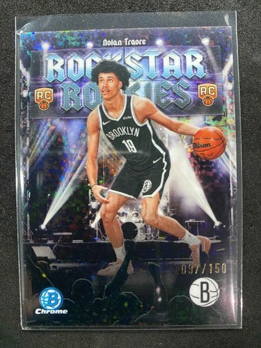 2025-26 Bowman Chrome Rockstar Rookies Nolan Traore /150 RC Rookie Mini Diamond