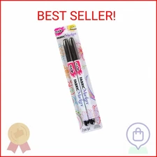 Tulip Permanent Nontoxic Fabric Markers Black 2 Pack-Laundry Markers,Fine Bullet