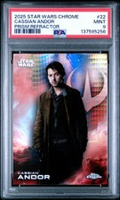 2025 Topps Chrome Star Wars Cassian Andor 22 Prism Refractor PSA 9