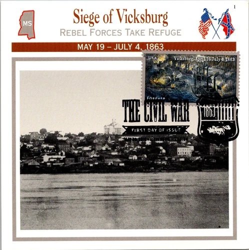 Dr Jim Stamps Maximum Card Vicksburg 1863 Forever The Civil War Fdc