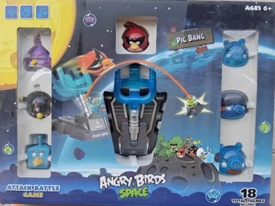 angry birds space attack battle game htf mib figures toys lot slingshot pig bang
