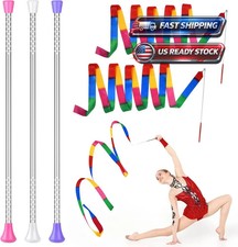 3 Pcs Twirling Baton 21-Inches Marching Band Spinning White and Pink