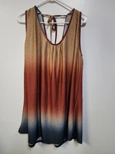 Lily By Firmiana Sleeveless Top With Multiple Ties - 4x - Multicolor - Used