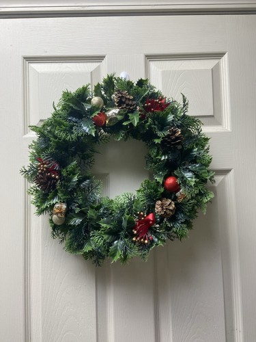 Plastic Retro Christmas Wreath Rare Vintage MCM