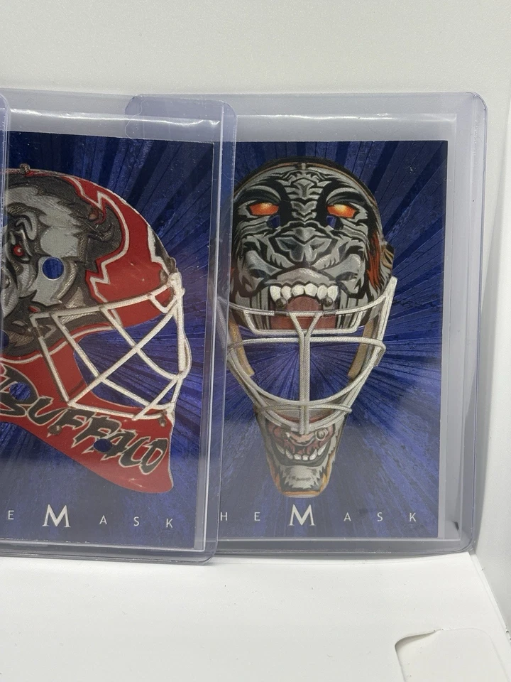 2001-02 Between The Pipes “The Mask” Goalie 4 Card Lot- Richter Biron and Others - Image 2 of 4