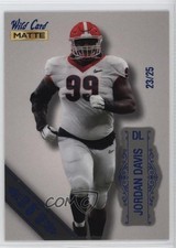 2022 Wild Card MATTE Silver 5 Stripe 23/25 Jordan Davis #MB-65 Rookie RC s1i. rookie card picture