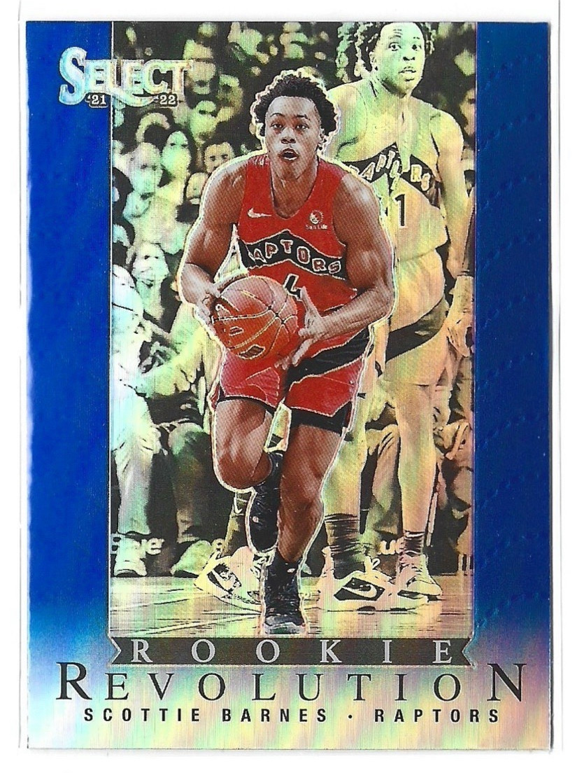 2021-22 Panini Select SCOTTIE BARNES Rookie Revolution Blue Prizm #13 RC Raptors