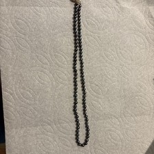 Vintage JCM Tahitian Peacock Rainbow Black Pearl Necklace 14K Gold CLASP 18"