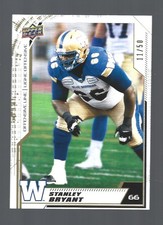 /50 Gold 2020 Upper Deck CFL Stanley Bryant #135 East Carolina Pirates Football