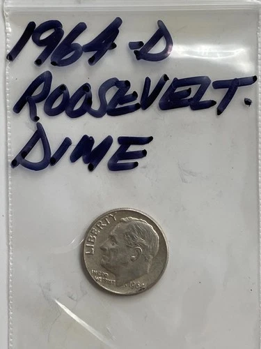 1964-D- Roosevelt Dime .10 - Good Circulated Condition / Silver