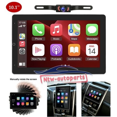 Double 2DIN Rotatable 10.1'' Android 15 Car CarPlay Stereo Radio GPS NAVI WiFi