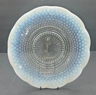 Moonstone Hobnail Glass Plate Anchor Hocking 10 3/4 inches Wide
