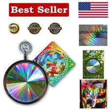 Create Rainbows with 4” Axicon Window Suncatcher – Perfect for Home & Gifts