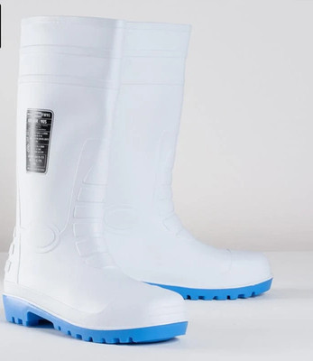 Portwest FW95 Stahl PVC Gummistiefel weiß UK Größe 13 - Sicherheitsgummistiefel - Neu