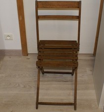 petite chaise pliante bois hauteur assise 38