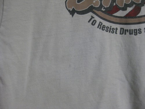Vintage DARE Shirt Mens XL Fruit of the Loom USA Rare USA Flag print Y2K Tee - Picture 4 of 11