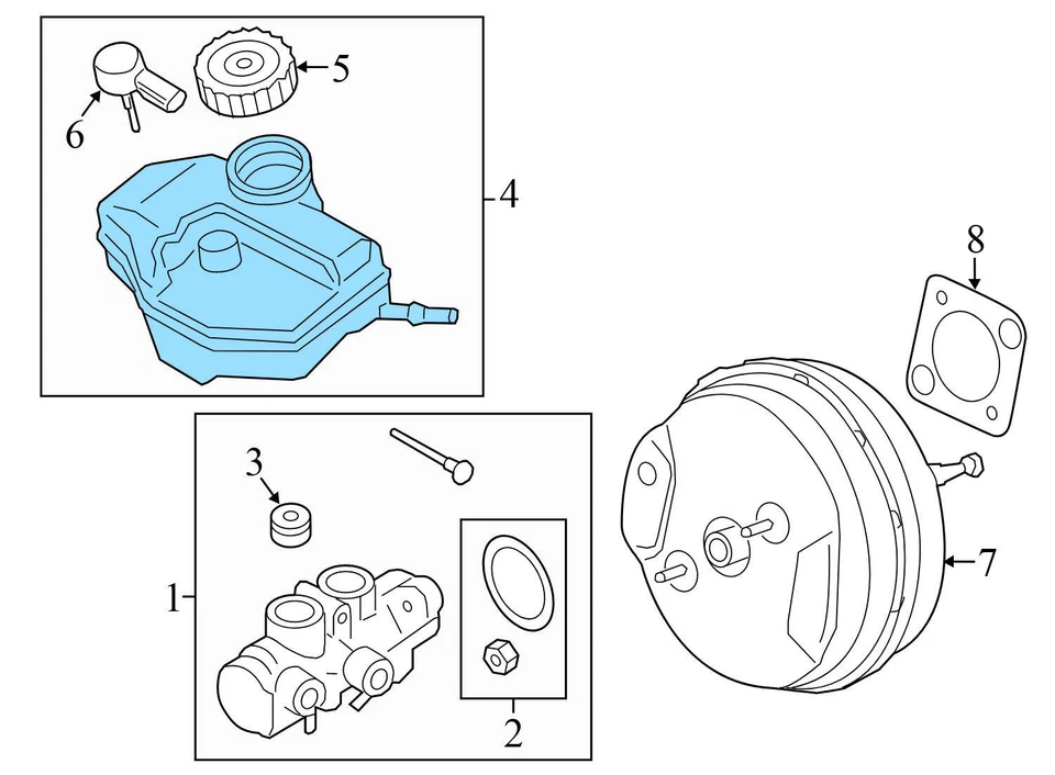 BMW X3 2018-2024 - depósito de líquido de frenos / tanque 6871185 Foto 4 de 4