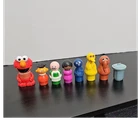 Vintage Fisher-Price Little People Sesame Street Elmo Big Bird Snuffleupagus