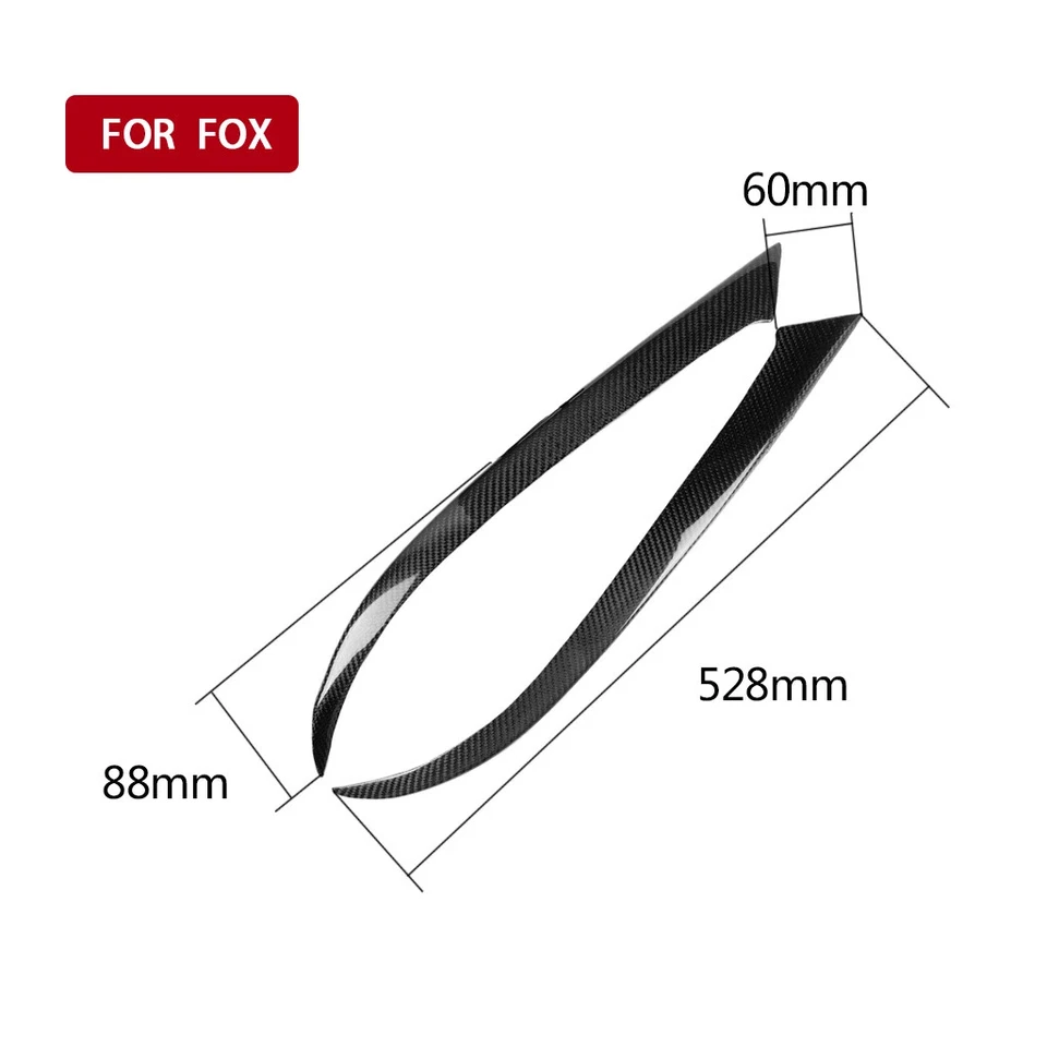 Panel de cubierta de párpado de faros delanteros de fibra de carbono para Ford Focus 2005-2008 Foto 4 de 4