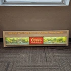 Vintage 1970s Coors Beer Sign 3D Mountains Scene Lighted 51" LARGE WORKS!!