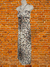 TED BAKER CALIPSO DRESS SIZE 2 UK 10 BUTTERFLY HALTERNECK LONG OCCASION EVENING