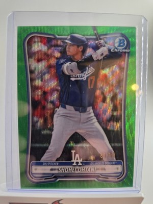 2026 Bowman Chrome #100 Shohei Ohtani Green Wave 81/99 Los Angeles Dodgers