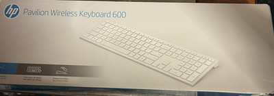 HP 4CF02AA#ABU Pavilion 600 Wireless QWERTY UK Keyboard Englische Tastatur, Weiß