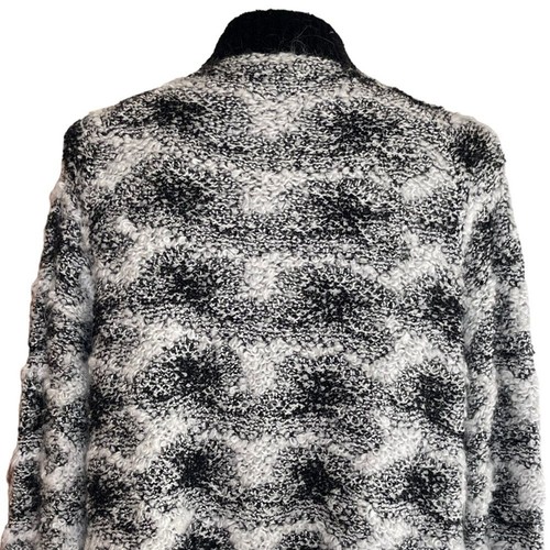 Lou & Grey Women’s Snowbound Open Front Mohair Cardigan Size M Black White - Bild 7 von 10