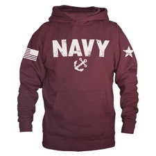 Navy Military Veteran American Pride Patriotic Graphic Pullover hoodie