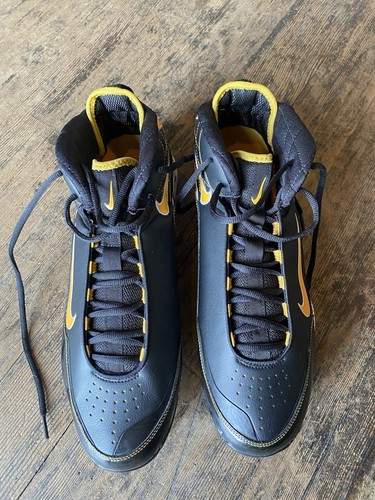 Nike Air Max MVP Black Yellow Metal Baseball Cleats size 14 NICE - Picture 7 of 12
