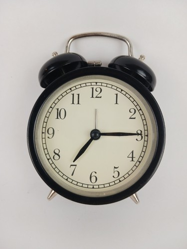 IKEA DEKAD Alarm Clock Antique Design Black Analog 2 AA. Tested Working - Picture 5 of 12