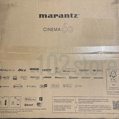 Marantz Cinema 60 7.2CH AV Receiver 8K Ultra HD HEOS Black 220V No Tariffs In US - Image 3 of 3