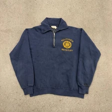 Vintage 60s Cal Berkeley Collegiate Pacific Sweatshirt 1/4 Zip AZ2