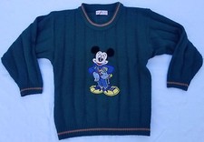 Mickey Mouse Disney knitted sweater kids sz XS More.12 Green