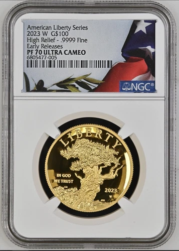 2023 W Proof $100 American Gold Liberty High Relief NGC PF 70 UC Early Releases