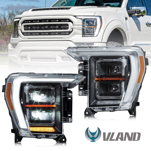 VLAND Projector Full LED Headlights For 2021 2022 2023 Ford F-150 Lamps 1set - Picture 1 of 12