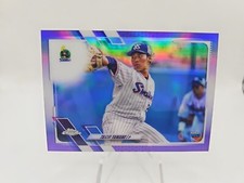 2021 Topps Chrome NPB Taichi Yamano Purple Refractor 110/299 RC Card #201