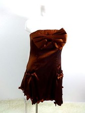 NWT Y APPAREL WOMENS RUST BROWN POLY NYLON EVENING DRESS SIZE M