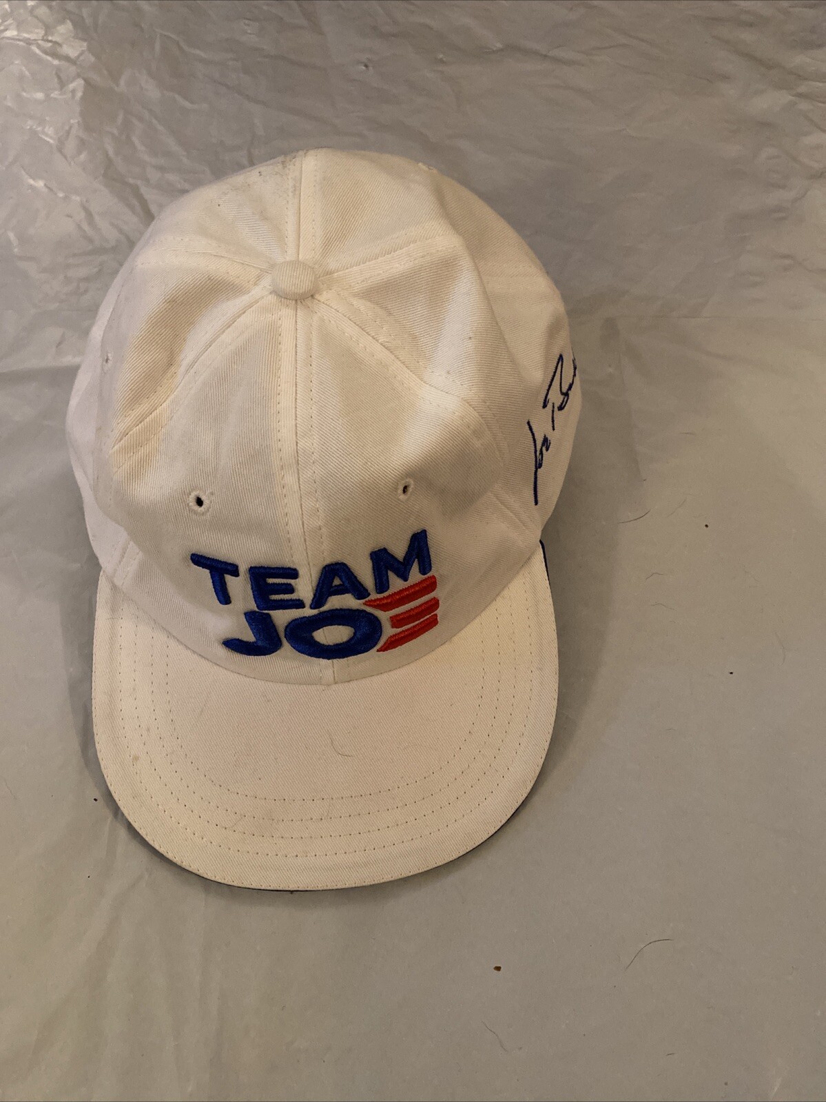 Team Joe Embroidered White Baseball Cap, 2020 Democratic National Convention New