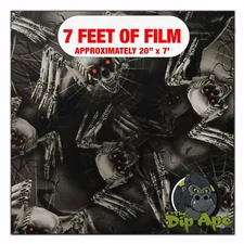 Hydrographic film Spider Skulls hydro dipping 7' x 20" hydro dip