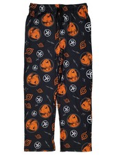 Naruto Mens Black Lounge Pants Sleep Pants Pajama Bottoms Medium