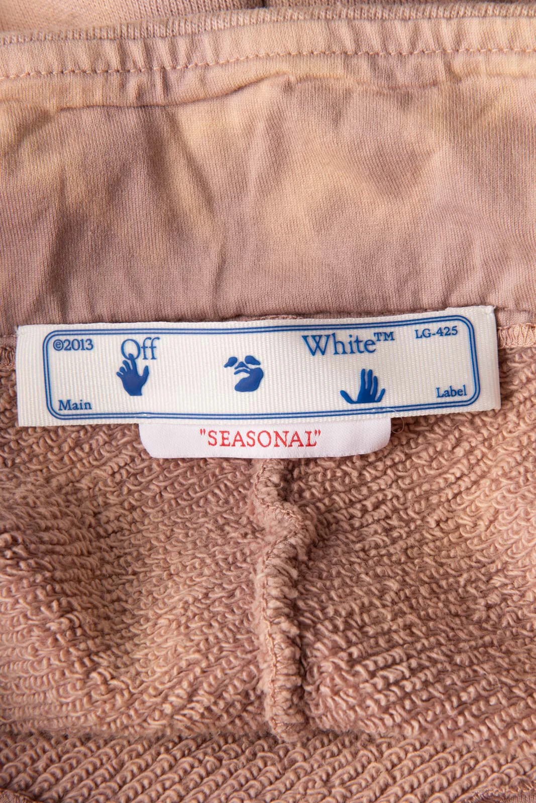 OFF WHITE Abito felpato RRP €545 BIANCO SPORCO c o VIRGIL ABLOH LAVANDERIA IT40 US4 S sbiancato