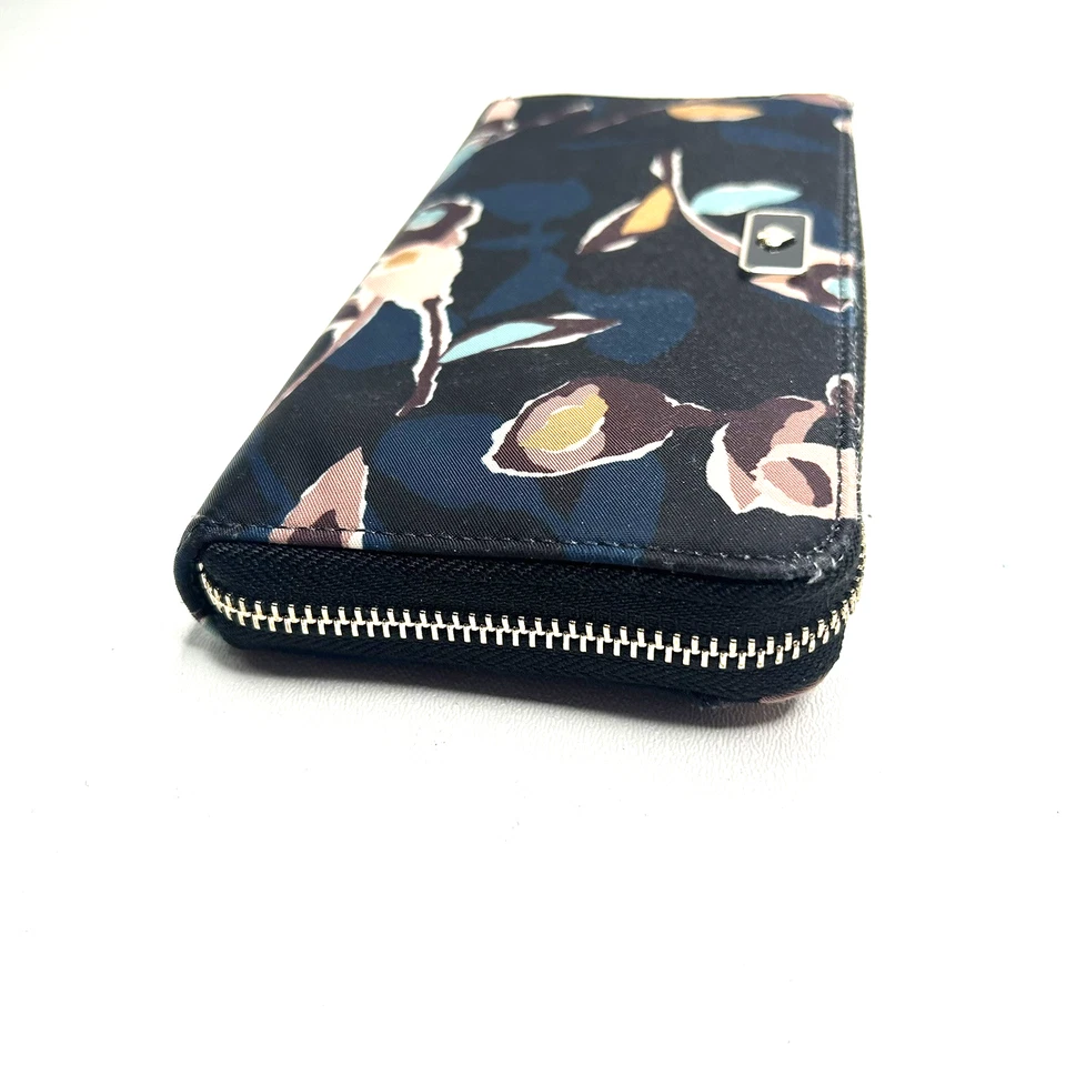 Elegante KATE SPADE Cartera Papel Rosa Floral Grande Continental Organizador Cremallera Alrededor Foto 3 de 4