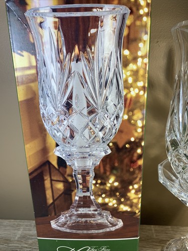 St George Two Piece Hurricane 24% Fine Lead Crystal X2 - Picture 8 of 9