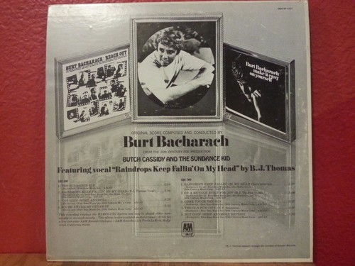 Burt Bacharach Butch Cassidy & The Sundance Kid 1969 A&M SP4227 Stereo Vinyl LP - Picture 2 of 2