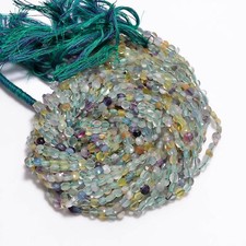 Natural Multi Fluorite Gemstone Coin Shape Faceted Beads 4X4 mm Strand 13" GB163