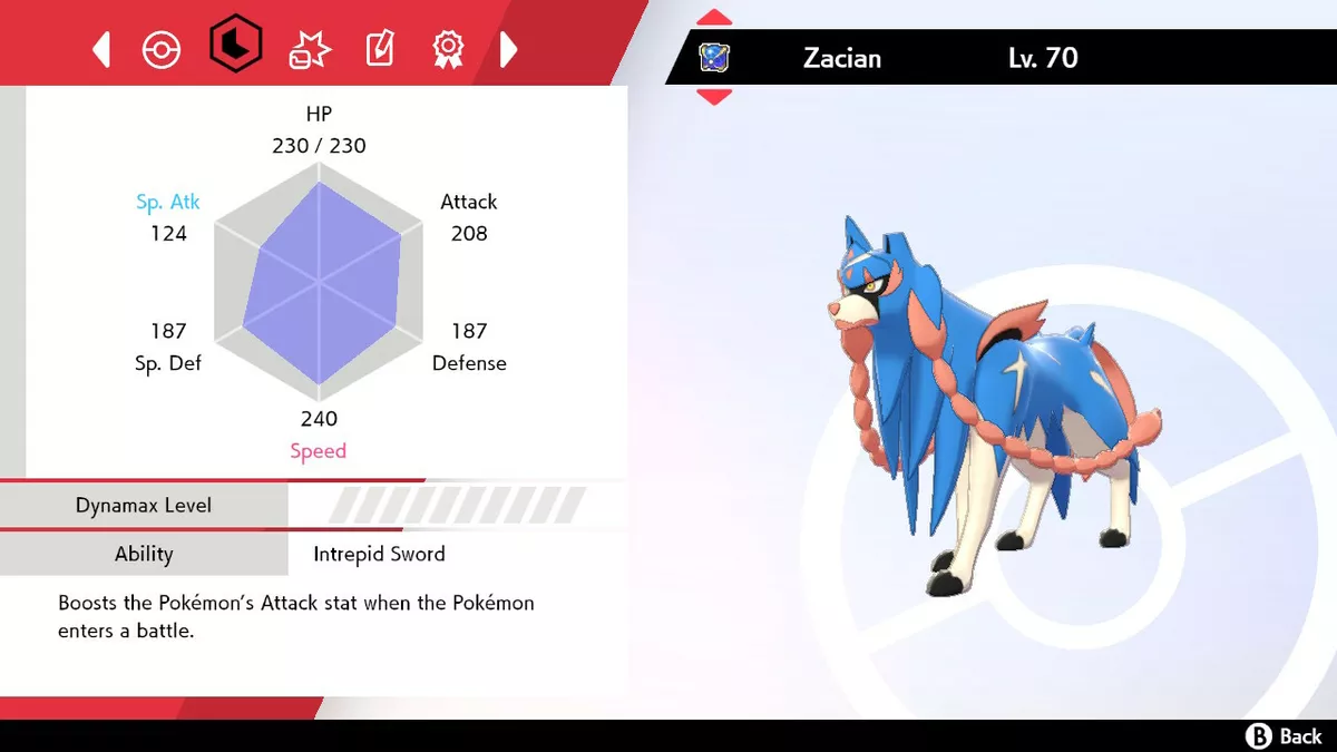 Legendary Zacian / Pokemon Sword and Shield / 6IV Pokemon