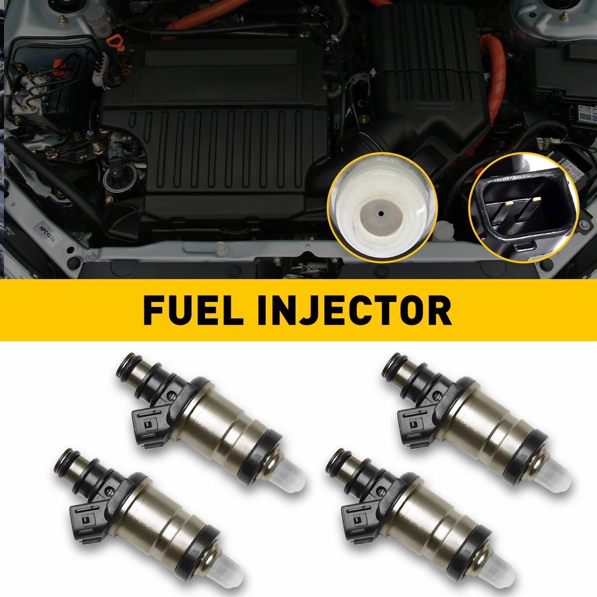 その他 POLO LIMITED ver Set 4 Fuel Injectors 06164-P8A-A00 For 1998-2002 Honda
