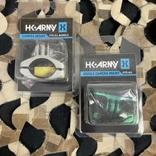 NEW HK Army Action Sports Goggle/Barrel Camera Mount Package-2 Mounts-Sil/Grn